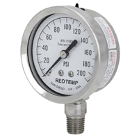 Reotemp Heavy Duty Repairable Stainless Gauge, Series PR 25/35